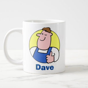 Handyman Tradesman mit Name Jumbo-Tasse