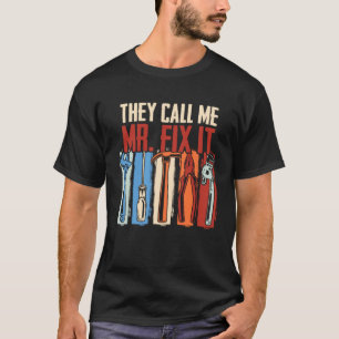 Handyman Vater nennen sie mich Mr. Fix It Reporter T-Shirt