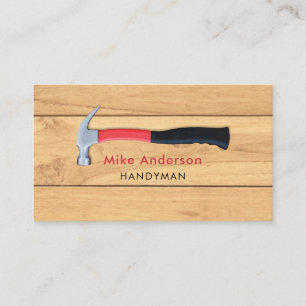 Handyman, Zuhause-Reparatur, Bauwesen, roter Name Visitenkarte