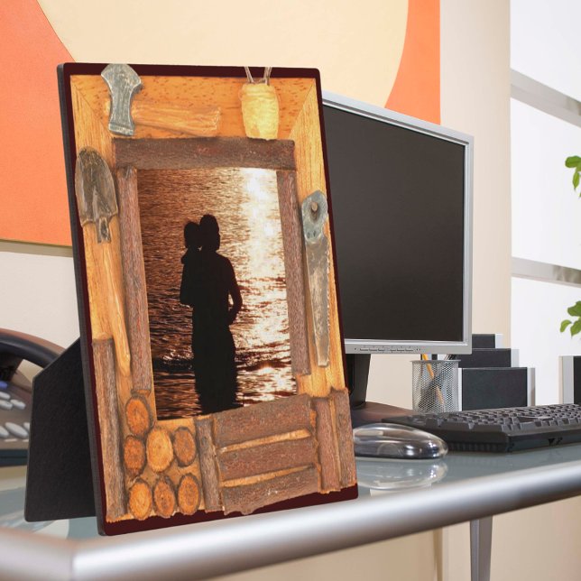Handyman's Wooden Frame Image Ajouter une plaque p (Handyman's Wooden Frame Image Add Photo Plaque)