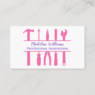 Handywoman Tools Minimalistische Visitenkarte