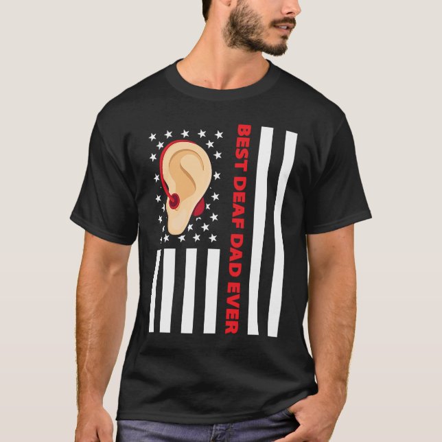 Handzeichen des Gehörhilfezeichens des Gehörs des  T-Shirt (Vorderseite)