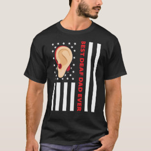 Handzeichen des Gehörhilfezeichens des Gehörs des T-Shirt
