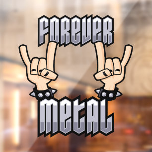 Handzeichen für Forever Metal Heavy Metal Devil Ho Fensteraufkleber