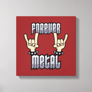 Handzeichen für Forever Metal Heavy Metal Devil Ho Leinwanddruck