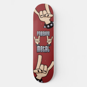Handzeichen für Forever Metal Heavy Metal Devil Ho Skateboard