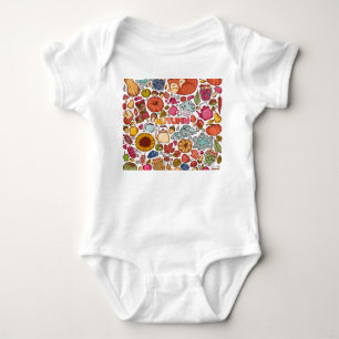 Handzeichen für niedliche Herbstelemente Baby Strampler