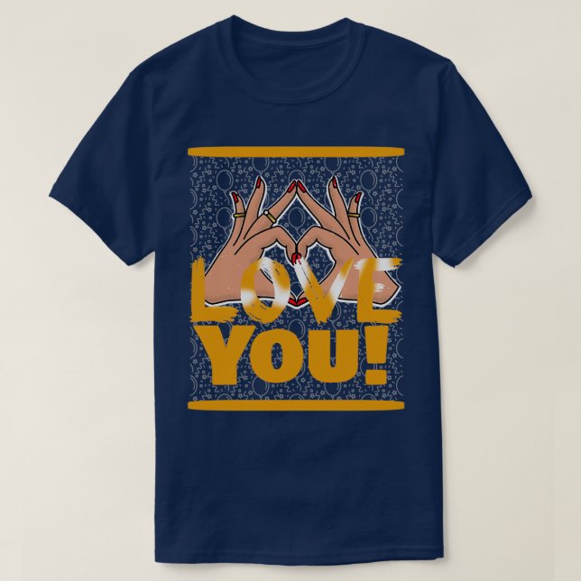 Handzeichen in der Liebe T-Shirt (Design vorne)
