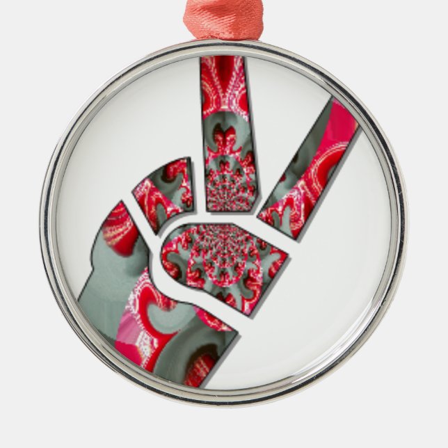 Handzeichen Silbernes Ornament (Vorne)