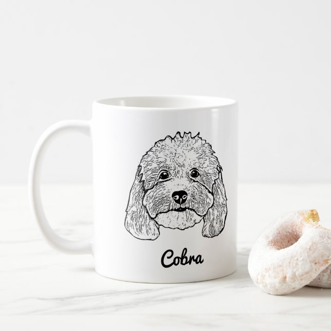 HandZeichn von Haustieren Kaffeetasse (Mit Donut)