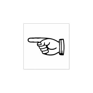 "Handzeige Verlassen" Gummi-Briefmarke Gummistempel