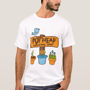 Hanf-Garten-Shirt Lustige Pflanzenliebhaber-Kunst T-Shirt