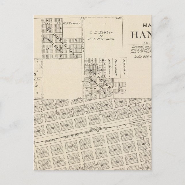 Hanford, Tulare Landkreis Postkarte (Vorderseite)