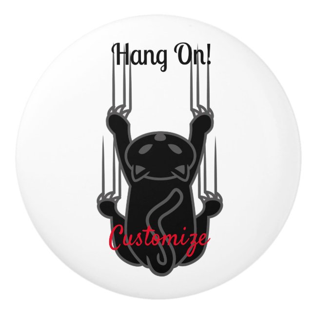 Hang auf Black Cat Thunder_Cove  Keramikknauf (Vorderseite)