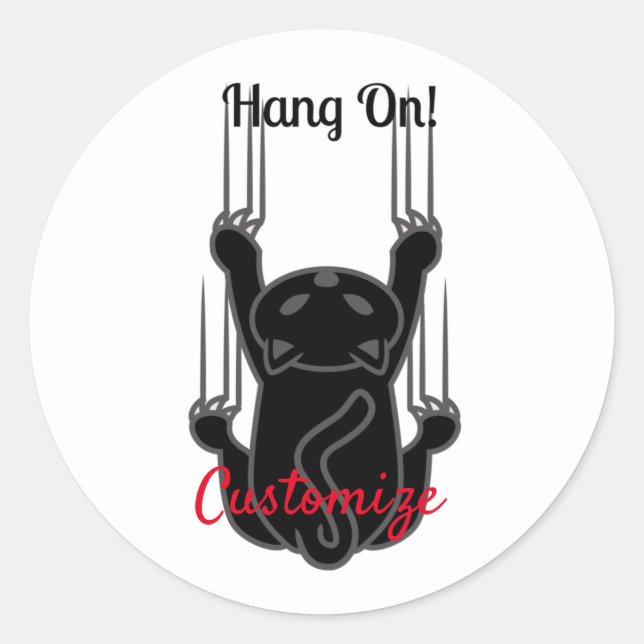 Hang auf Black Cat Thunder_Cove Runder Aufkleber (Vorderseite)