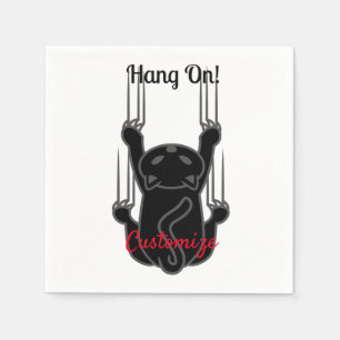 Hang auf Black Cat Thunder_Cove Serviette