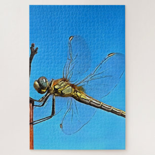 Hang auf die künstlerische Libelle gegen Cerulean
