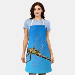 Hang auf die künstlerische Libelle gegen Cerulean Schürze