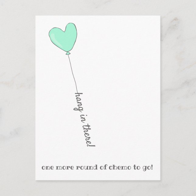 Hang da rein! - Last Chemo - Niedlicher Aquamarine Postkarte (Vorderseite)