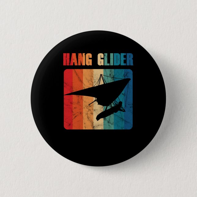 Hang Glider Hang Gliding Extreme Sports Geschenk Button (Vorderseite)