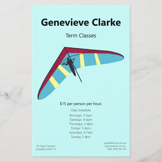 Hang Gliding Flyer (Vorne)