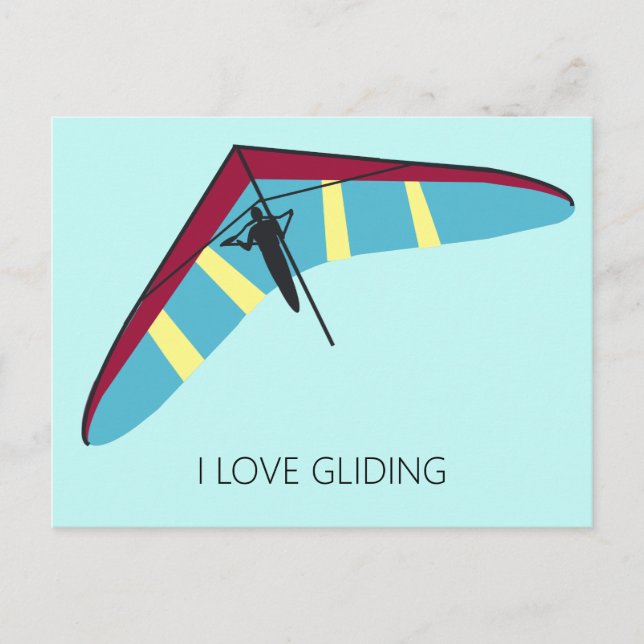 Hang Gliding Postkarte (Vorderseite)