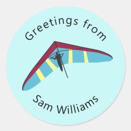 Hang Gliding Runder Aufkleber