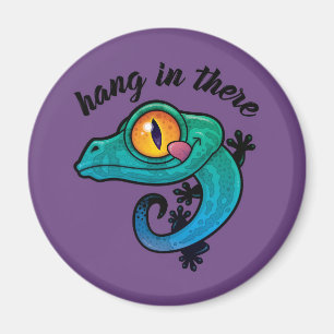 Hang in There farbenfroher Gecko Magnet