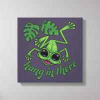 Hang in There Happy Green Tree Frog