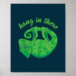 Hang In There Magical Chameleon Poster