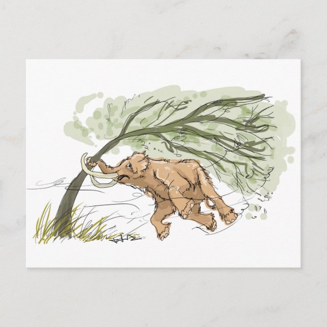 Hang in There Mammot Postcard Postkarte (Vorderseite)