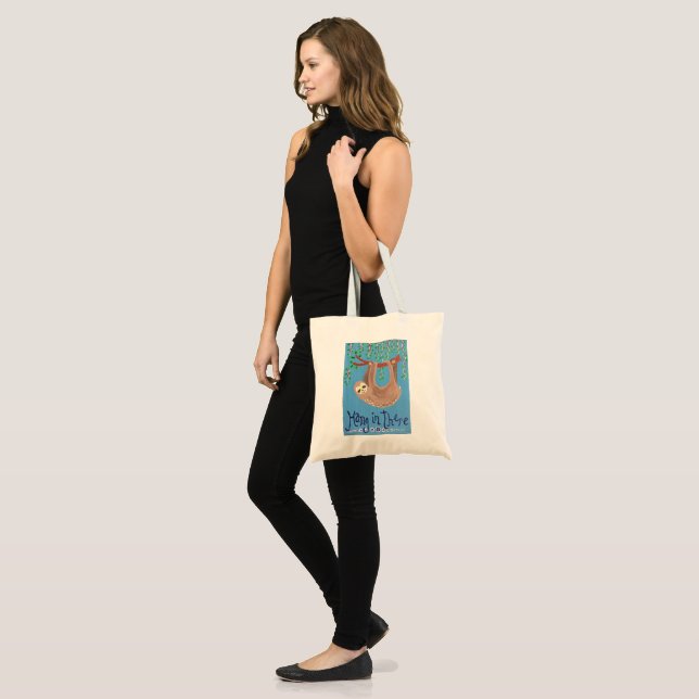 "Hang in There" Sloth Tote Bag Tragetasche (Vorderseite (Model))