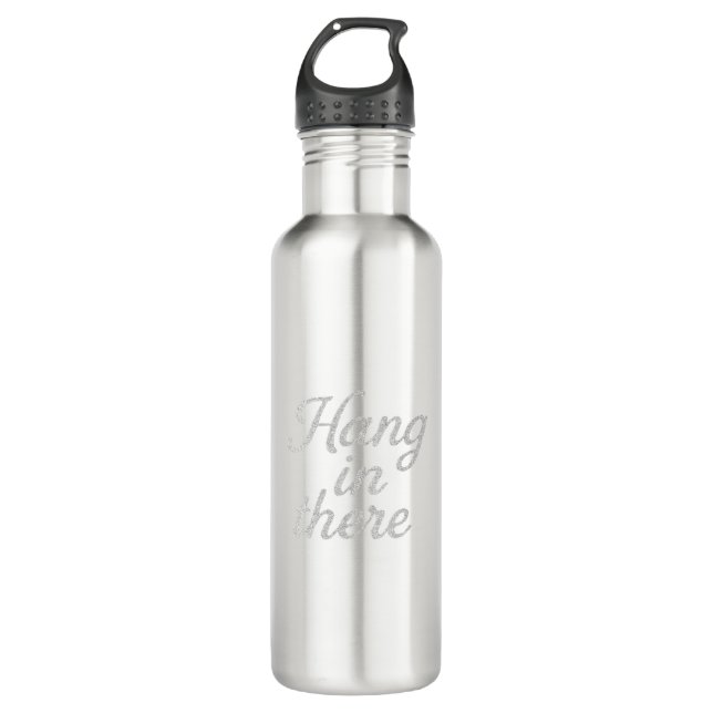 Hang in There T - Shirt Edelstahlflasche (Vorderseite)
