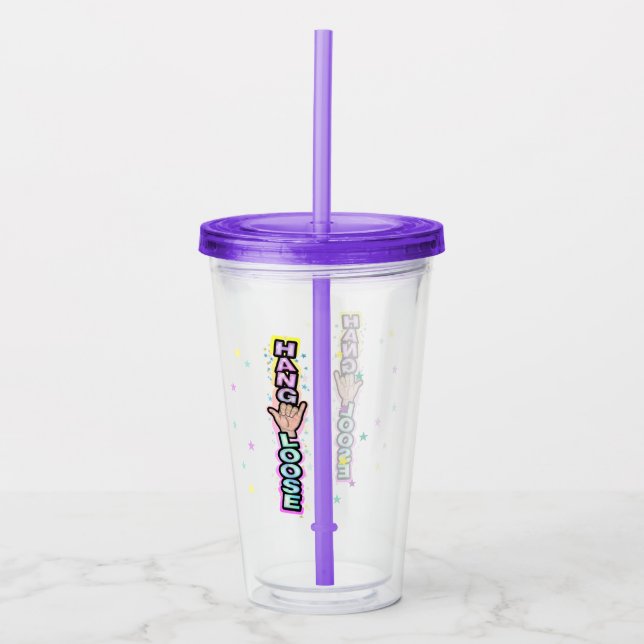 Hang Loose Acryltrinkbecher (Vorderseite)