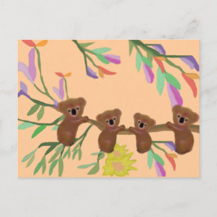Hang mit Koala Bären Postcard Postkarte