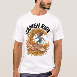 Hang Ten auf einer herzhaften Ramen-Welle T-Shirt