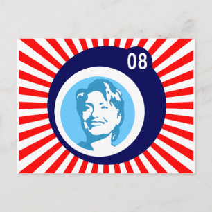 Hangclinton : blaue Blasen und rote Strahlen : Postkarte