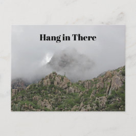 Hänge da Inspirationsberg im Nebel-Foto Postkarte