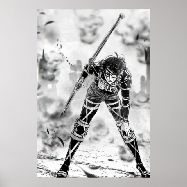 Hange Zoe Artwork Angriff auf Titan Poster (Vorne)