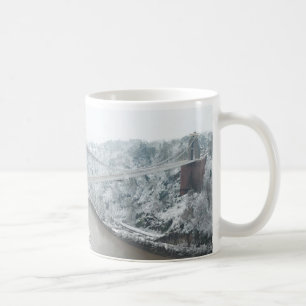 Hängebrücke Bristols Clifton im Winter Kaffeetasse