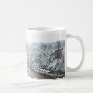 Hängebrücke Bristols Clifton im Winter Kaffeetasse