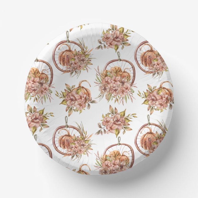 Hängekörbe & rustikale Eleganz Pappteller (Vorderseite)