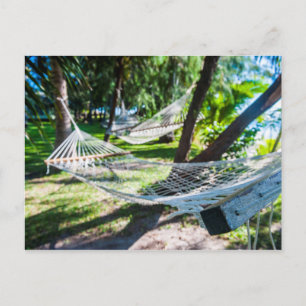 Hängematte am Strand, Fidschi Postkarte