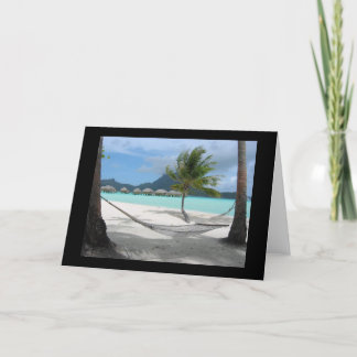 Hängematte auf Bora Bora Karte