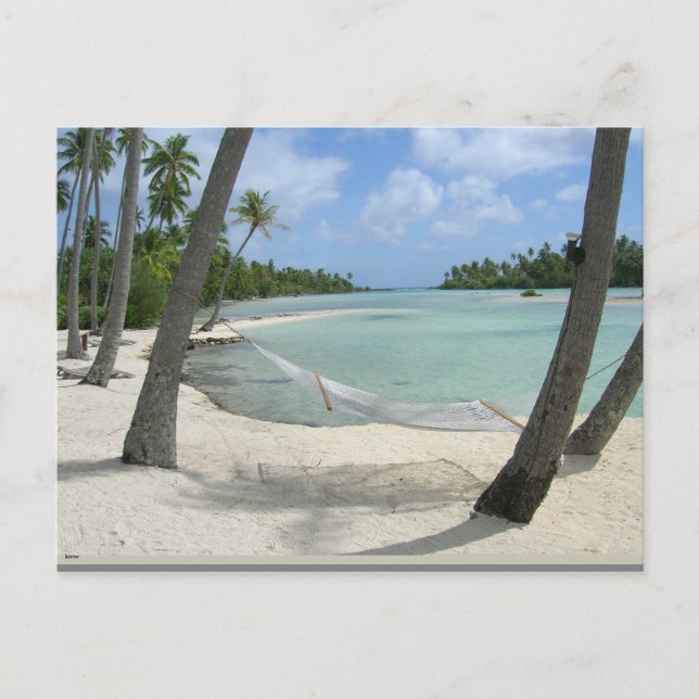 Hängematte im Paradies Postkarte (Vorderseite)