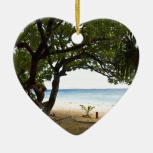 Hängematte in Südseeinsel, Fidschi Keramik Ornament