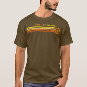 Hängematte Sonnenuntergang Retrostreifen T-Shirt
