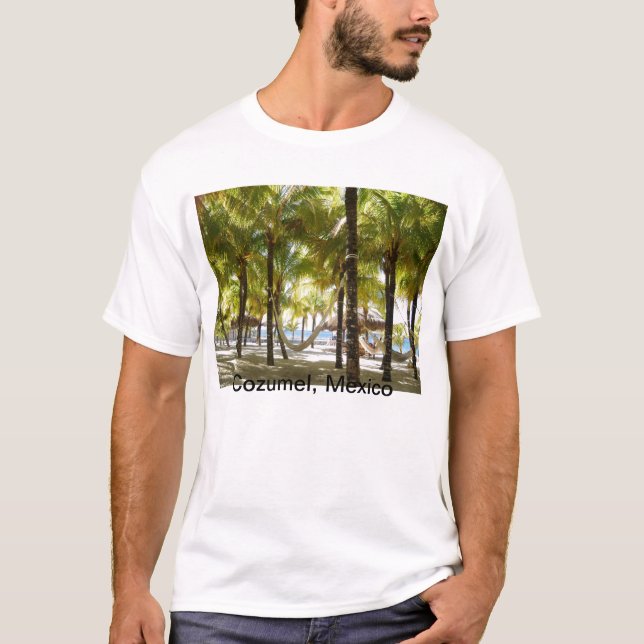 Hängematten- und Palmen durch das Ozean Shirt (Vorderseite)