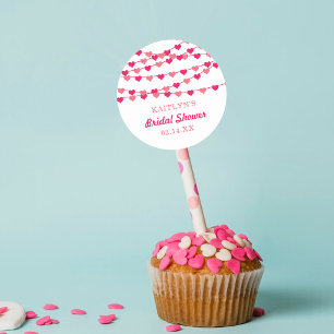 Hängende Herzchen zur Hochzeits-Party Runder Aufkleber