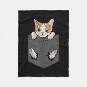 Hängende Katze in der Tasche Süßes Geschenk für Fleecedecke
